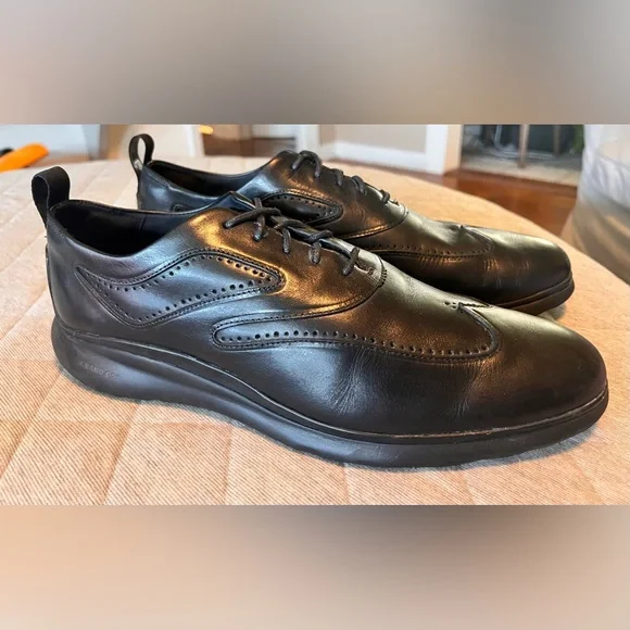 COLE HAAN 3. Zero Grand Sz 13?Black Leather Wingtip Oxford  display picture 1